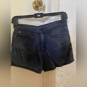 Classic Black Denim Women's Shorts